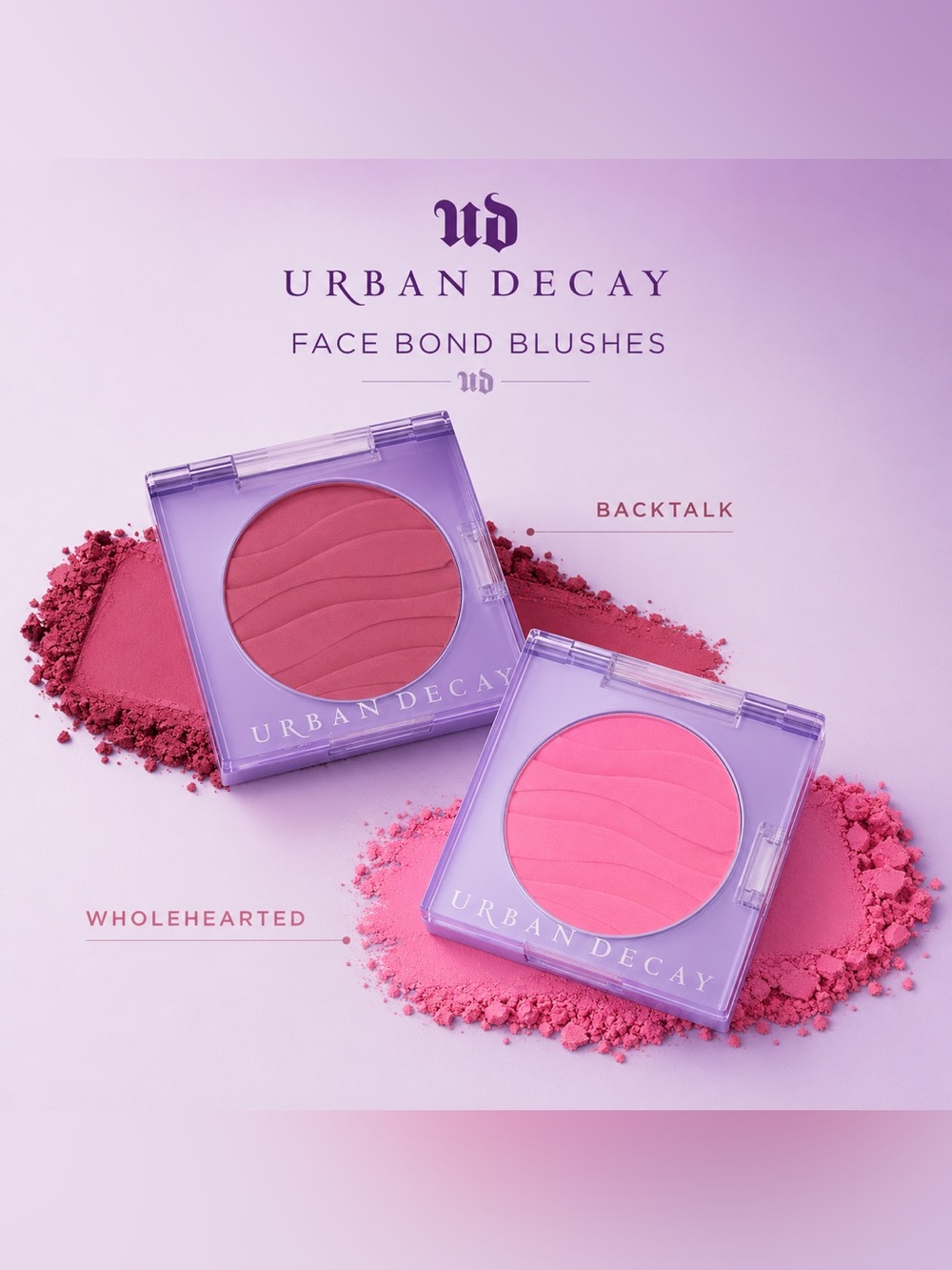 Urban Decay Face Bond Blushes- in Backtalk & Wholehearted NEW in Box 12 Hr Wear - Picture 1 of 10